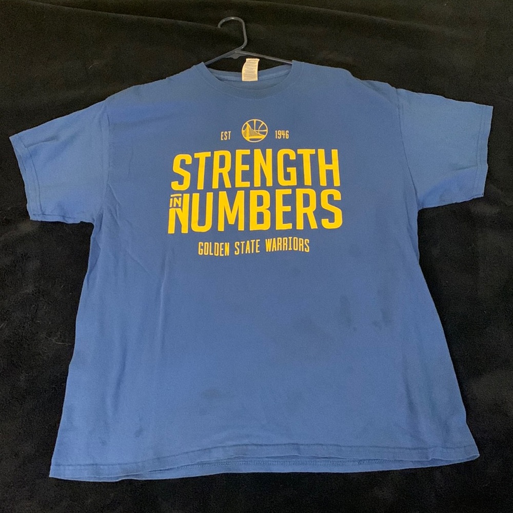 NBA Golden State Warriors Strength In Numbers T-Shirt XL Blue Yellow